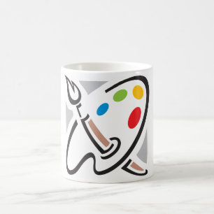 De Café Caneca da paleta dos pintores