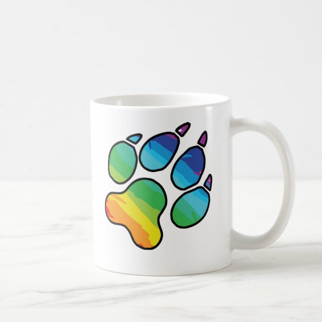 De Café Caneca da pata do arco-íris (Direita)