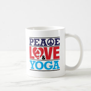 De Café Caneca da paz, do amor e da ioga