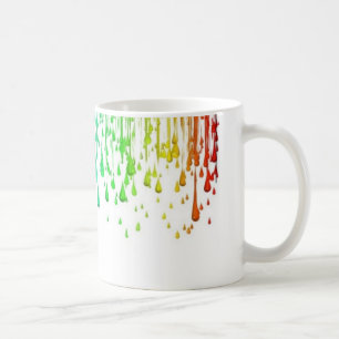 De Café Caneca da pintura do gotejamento