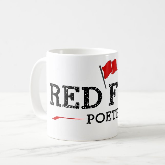De Café Caneca da poesia da bandeira vermelha (Frente Esquerda)