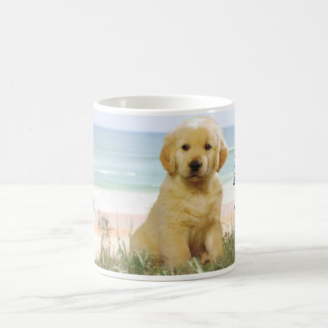 De Café Caneca da praia do golden retriever (Centro)