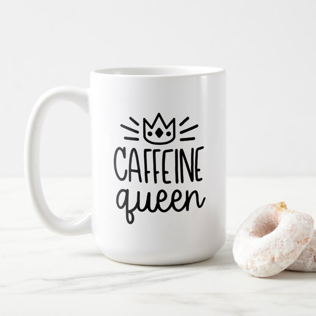 De Café Caneca da rainha 15oz da cafeína (Com Donut)