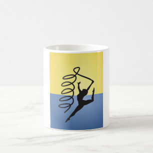 De Café Caneca da rotina da fita da ginástica