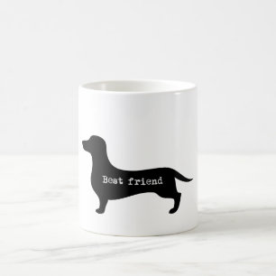 De Café Caneca da silhueta do melhor amigo do Dachshund