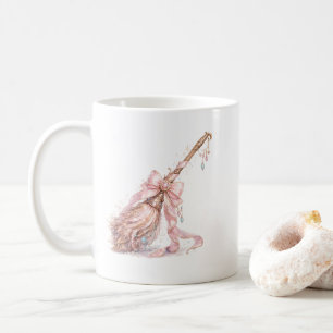 De Café Caneca da Vassoura da Bruxa Encantada Rosa