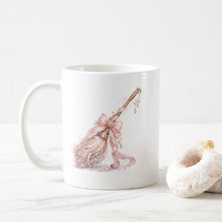De Café Caneca da Vassoura da Bruxa Encantada Rosa