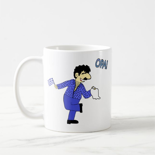 De Café Caneca Dançarina Grega OPA! (Esquerda)