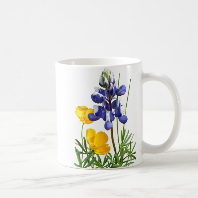 De Café Caneca das papoilas do Lupine (Direita)