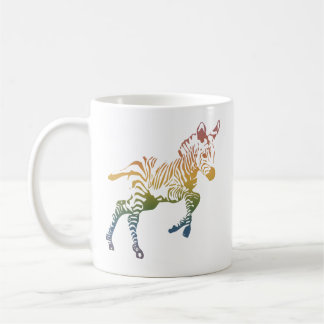 De Café Caneca das zebras do arco-íris do bebê