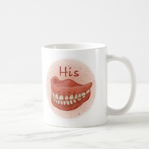 De Café Caneca Dentes Falsos Dele