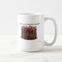 Caneca desperdiçada chocolate do bolo