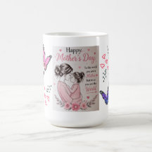 Caneca Dia das Mães Borboleta Feliz