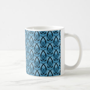 De Café Caneca dianteira da forma, luz - azul