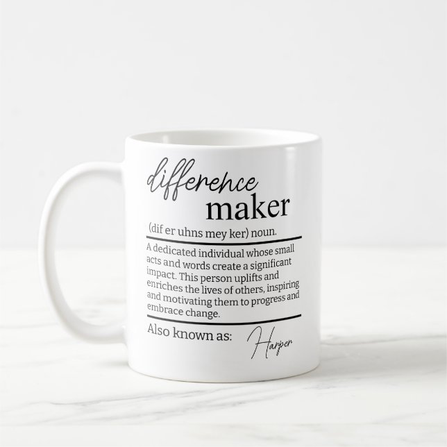 De Café Caneca Difference Maker, Difference Maker Personal (Esquerda)