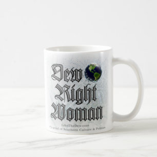 De Café Caneca direita da mulher do orvalho