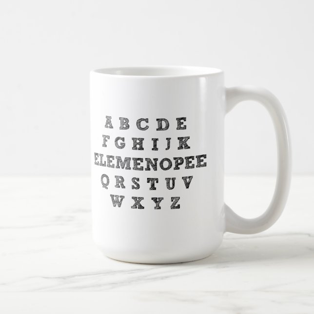 De Café Caneca Divertida Alfabeto Elemenopee (Direita)