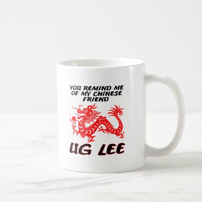 De Café Caneca Divertida Amigo Chinês Ug Lee (Direita)