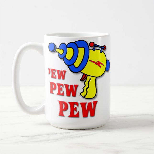 De Café Caneca Divertida Arma Laser Pew Pew Pew (Esquerda)