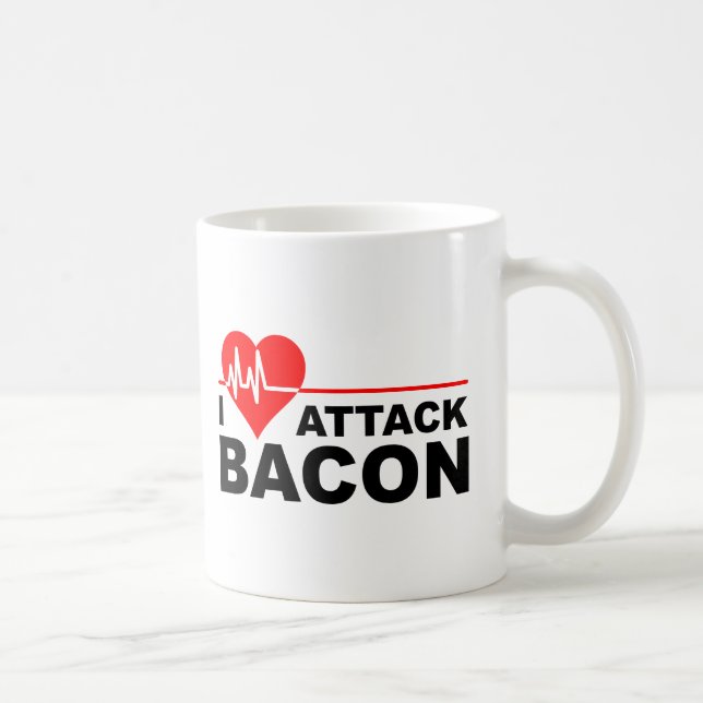 De Café Caneca Divertida Bacon Ataque Cardíaco (Direita)