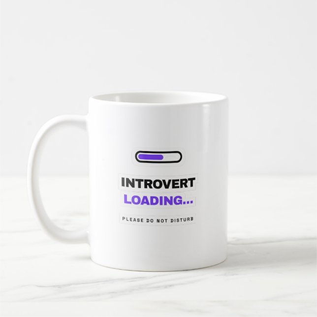 De Café Caneca Divertida Carregando Introvertido (Esquerda)