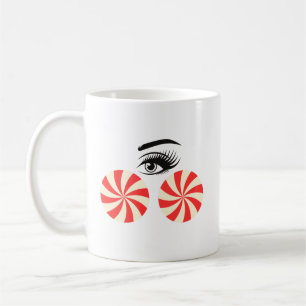De Café Caneca divertida com doces para os olhos para mulh