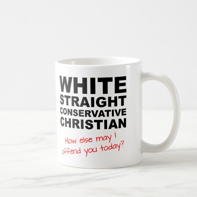 De Café Caneca Divertida Cristã Conservadora Branca Hétero (Direita)