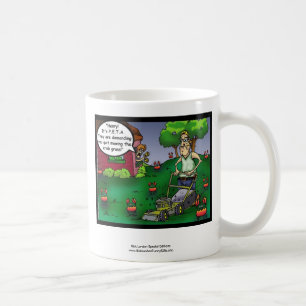 De Café Caneca Divertida da PETA & do Cartoon Crabgrass