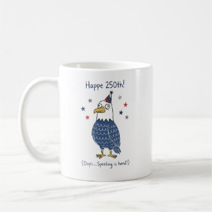 De Café Caneca Divertida do 250º Aniversário dos EUA com E