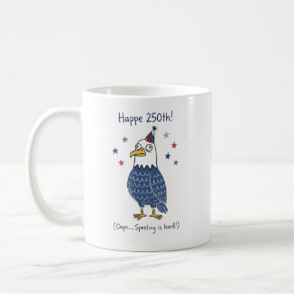 De Café Caneca Divertida do 250º Aniversário dos EUA com E
