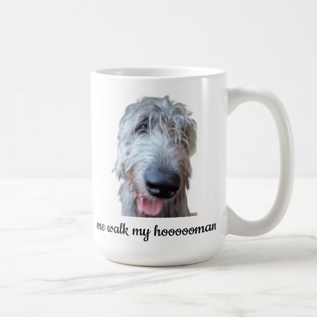 De Café Caneca Divertida do Irish Wolfhound – Eu Levo Meu  (Direita)