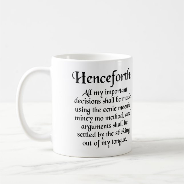 De Café Caneca Divertida Eenie Meenie Miney Mo ou Caneca d (Esquerda)