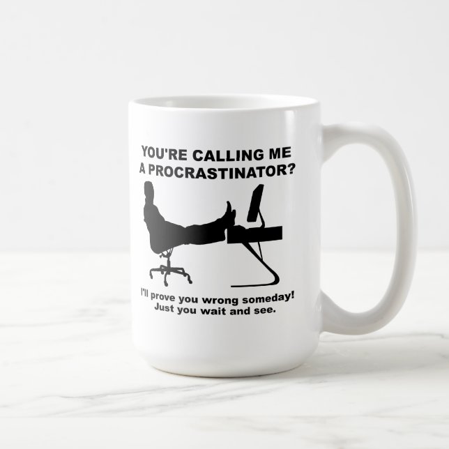 De Café Caneca Divertida Espere e Veja (Direita)