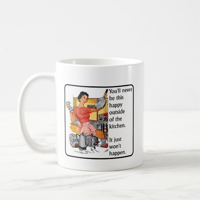 De Café Caneca Divertida Feliz Cozinha Humor (Esquerda)