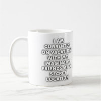 Caneca Divertida Férias do Amigo Imaginário