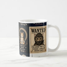 Caneca Divertida “Gato Procurado” – Presente para