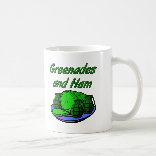 De Café Caneca Divertida Granadas e Presunto (Direita)
