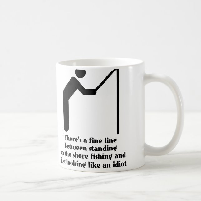De Café Caneca Divertida Idiota da Pesca Humor (Direita)