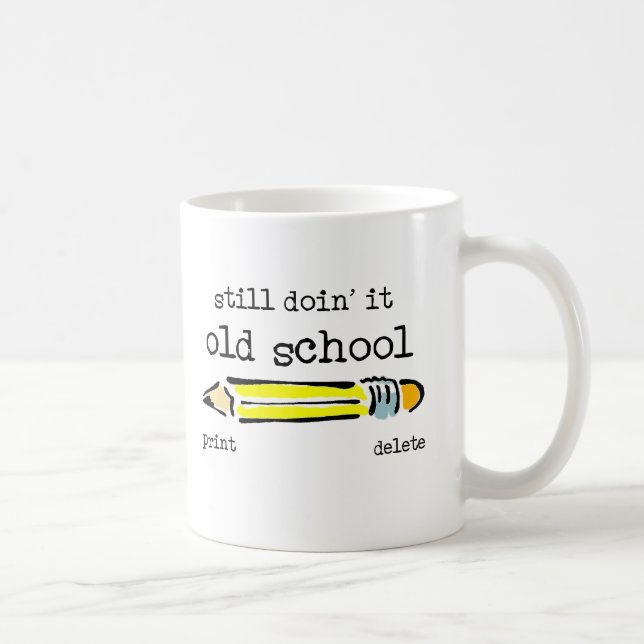 De Café Caneca Divertida Lápis Antiga Escola Humor (Direita)