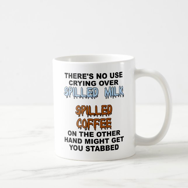 De Café Caneca Divertida Leite Derramado (Direita)