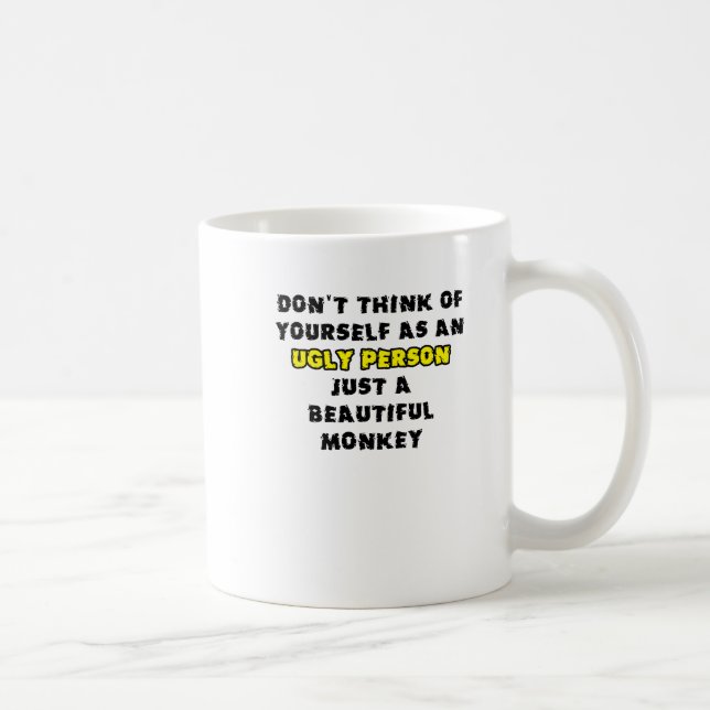 De Café Caneca Divertida Macaco Bonito Humor (Direita)