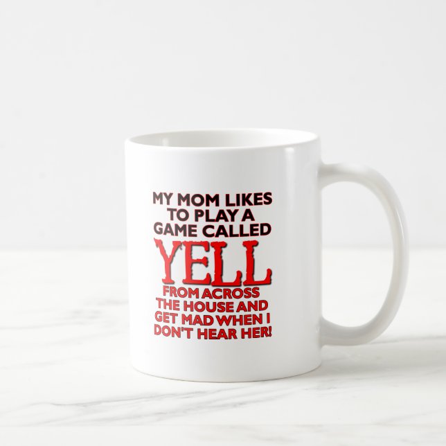 De Café Caneca Divertida Mãe Gritando Através da Casa (Direita)
