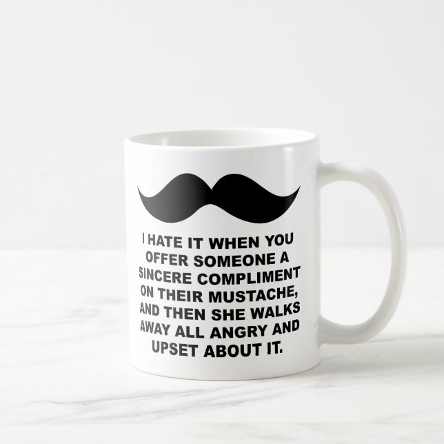 De Café Caneca Divertida Mulher Bigoduda (Direita)