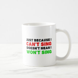 De Café Caneca Divertida Não Sei Cantar Não Quero Cantar