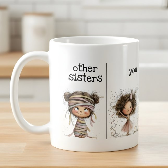 De Café Caneca Divertida para Irmãs (funny mug for sisters)