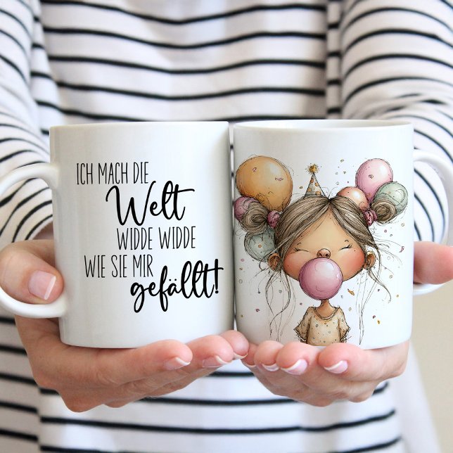 De Café Caneca Divertida para Meninas em Alemão (funny mug for girls with german quote)