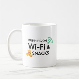 De Café Caneca Divertida para Trabalho Remoto Citação Wi-F
