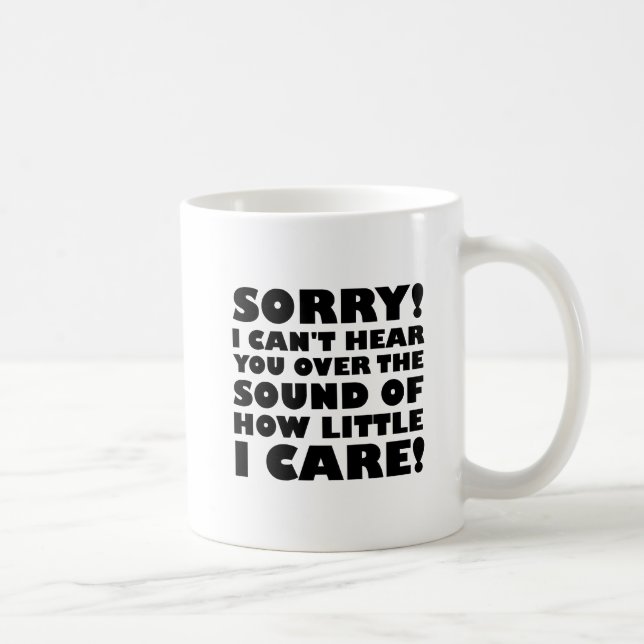 De Café Caneca Divertida "Pouco Me Importa" (Direita)