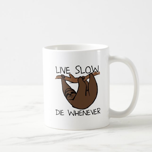De Café Caneca Divertida Preguiça Vive Devagar (Direita)
