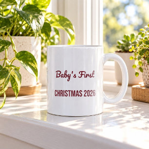 De Café Caneca Divertida Primeiro Natal do Bebê 2026